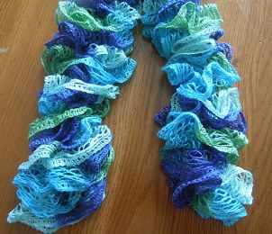frilly knit scarf pattern